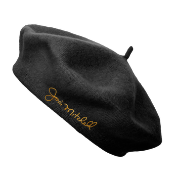 Embroidered Black Beret